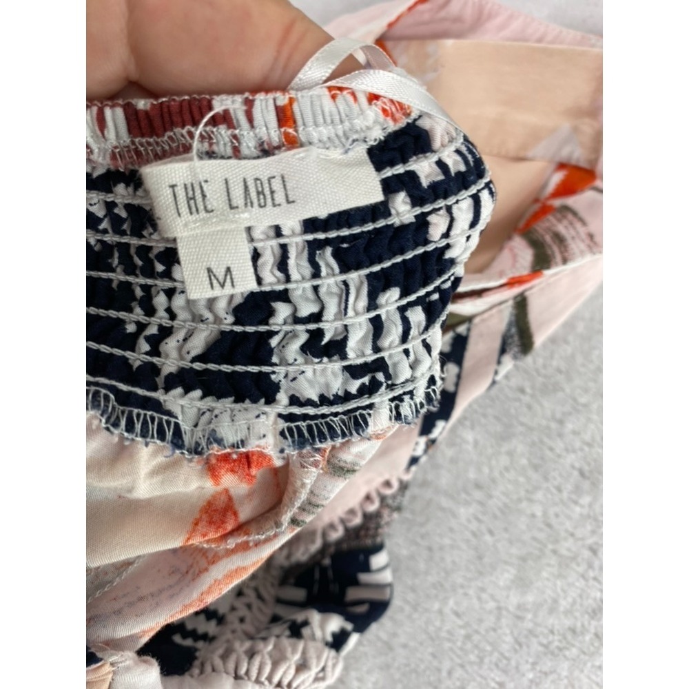 Abel The Label Anthropologie Midi Dress Sz M Halter Boho Smocked Resort Vacation - Picture 11 of 13